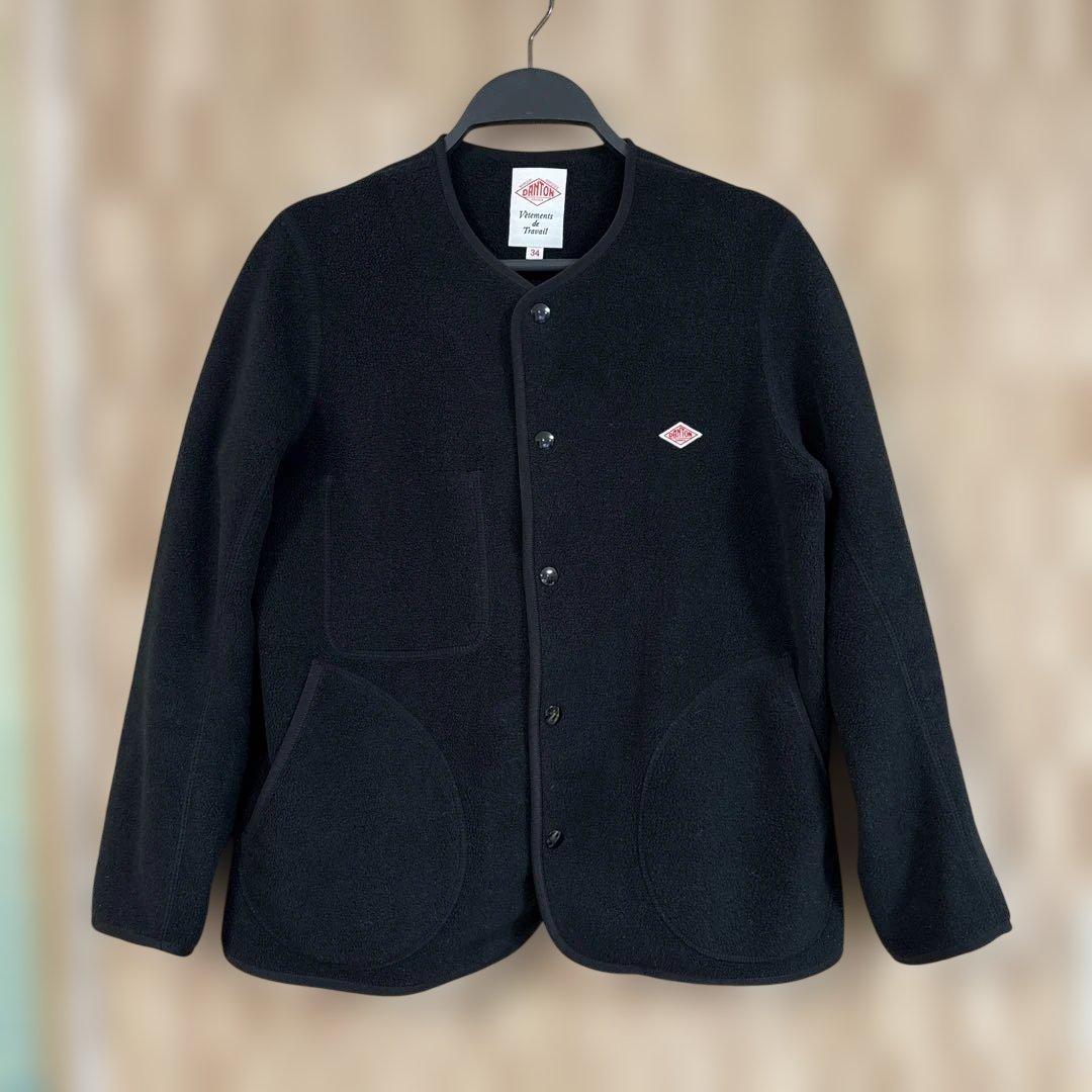 ダントンノーカラーフリースジャケット黒34 dantonダントン ノーカラーフリースジャケット 黒 34サイズ - メルカリ