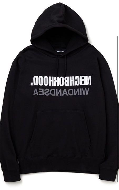 エアマック♚ WIND パーカー 黒 L qVXct-m68147690783 AND SEA neighborhood エアジョー