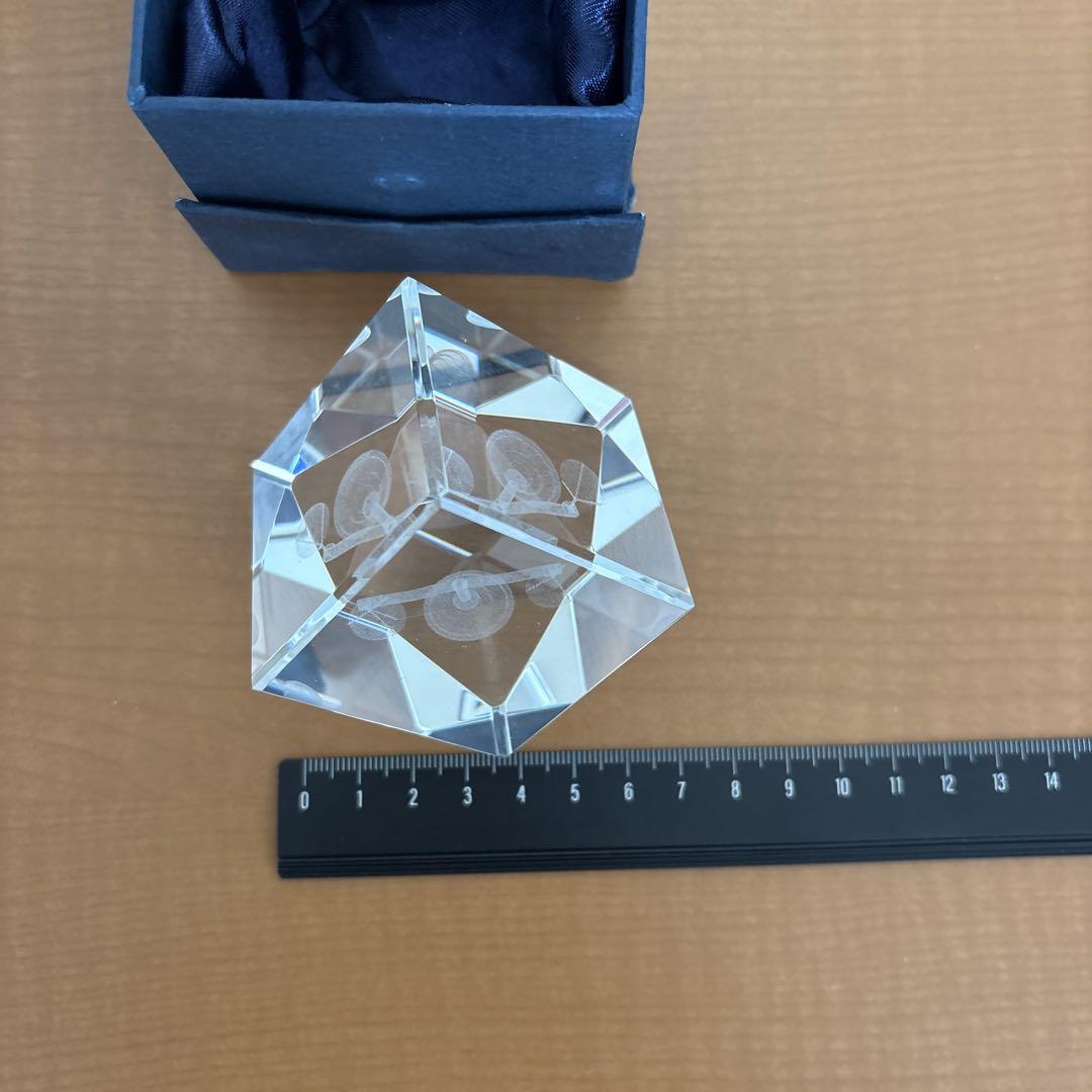 天秤デザイン クリスタルオブジェ 箱付き