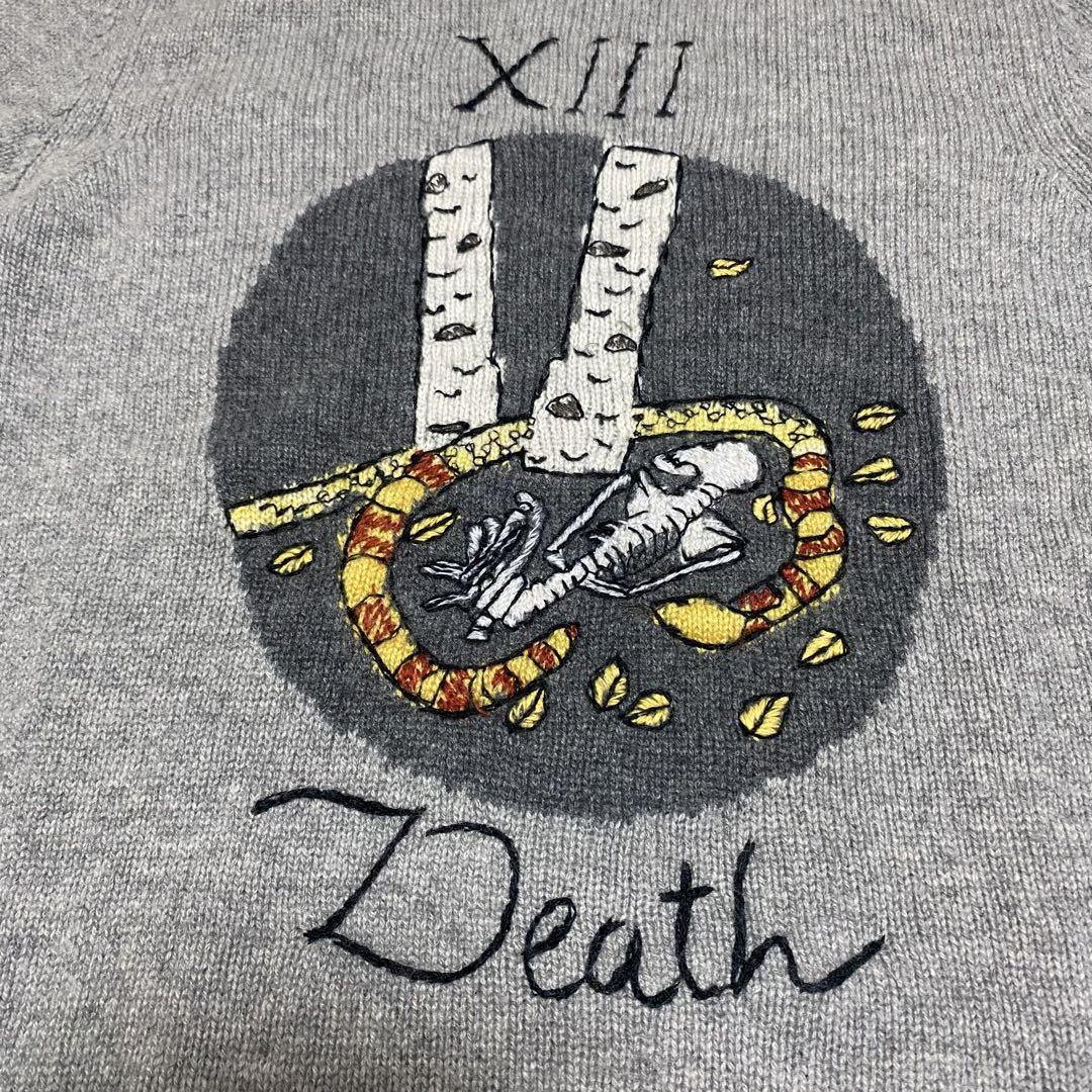 希少 ディオール タロット DEATH刺繍 カシミヤ ニット セーター