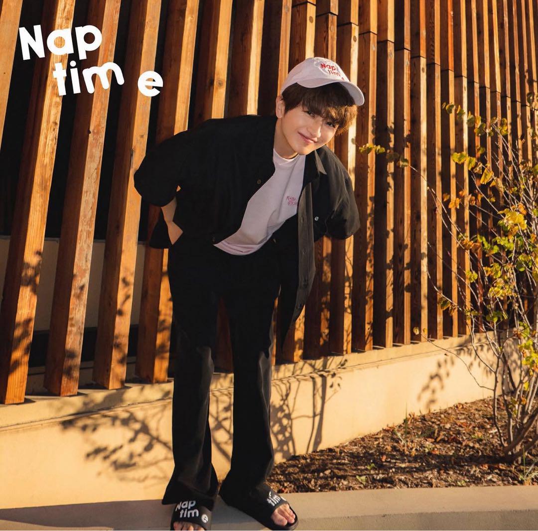 NAPTIME 総柄タックワイドパンツ S ブラック NAPTIME 総柄タックワイドパンツ S ブラック ホワイト