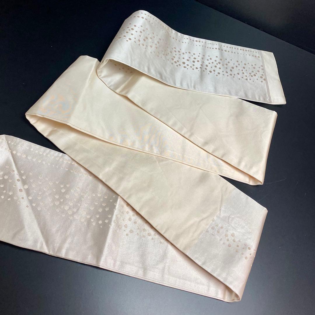 ZY474 名古屋帯 九寸 正絹 名品 川島織物 ベージュ - 通販 - hydro