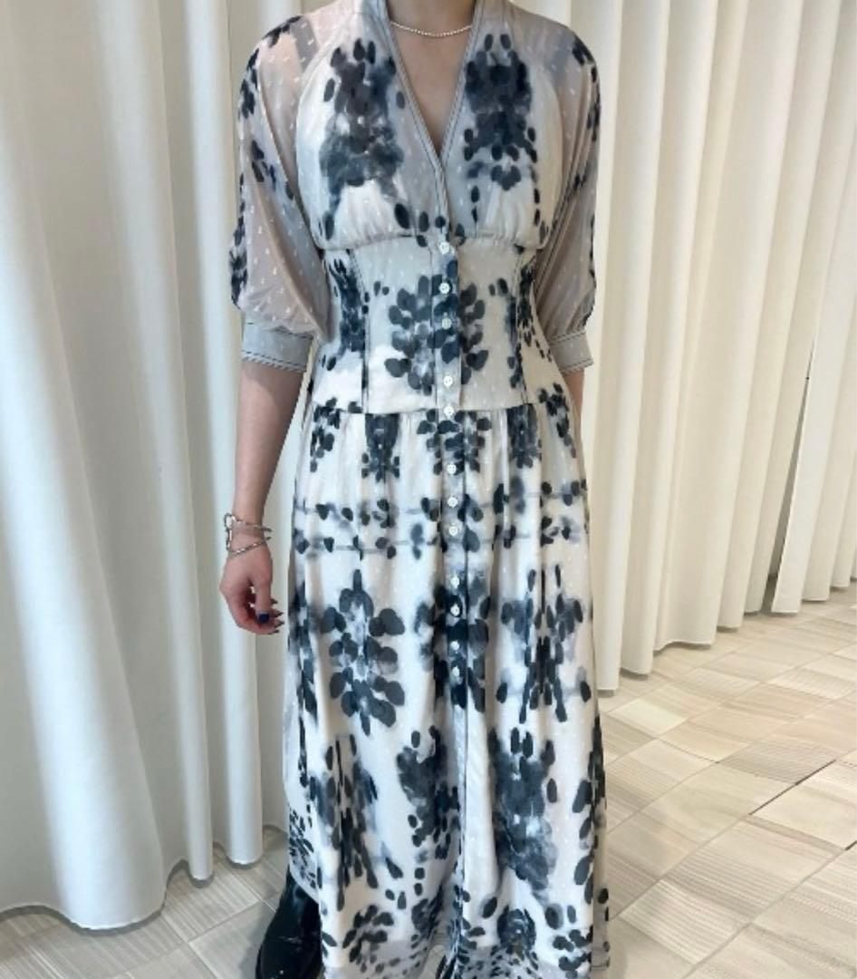 新品MEDI DECALCOMANIA CHIFFON DRESS