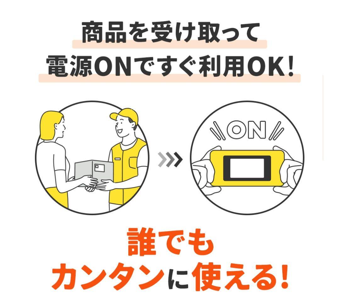 【リチャージWiFi】ポケットWiFi 契約返却無し 月額費用無し 箱・保証書無