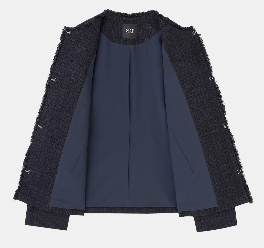 美品　PLSTツイードジャケット　Lサイズ