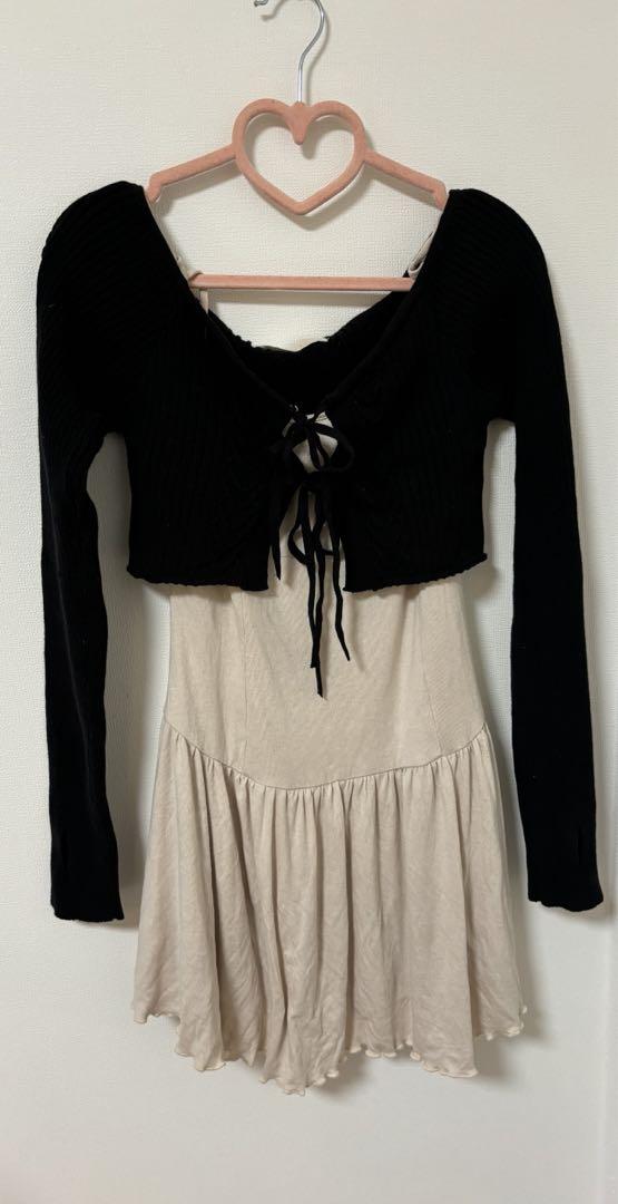 andmary Nei knit set flare dress アンドマリー