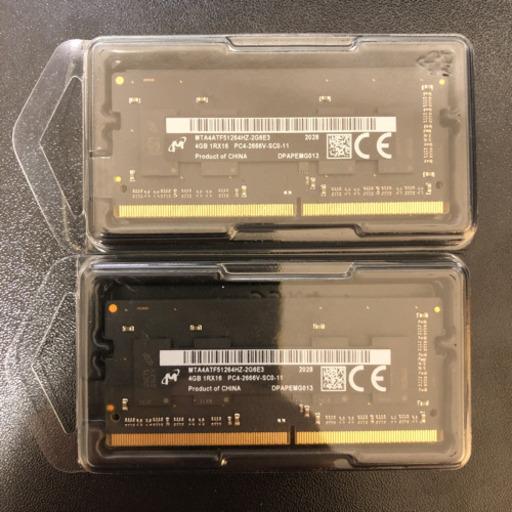 PC用メモリ 4GBx2枚 DDR4-2666