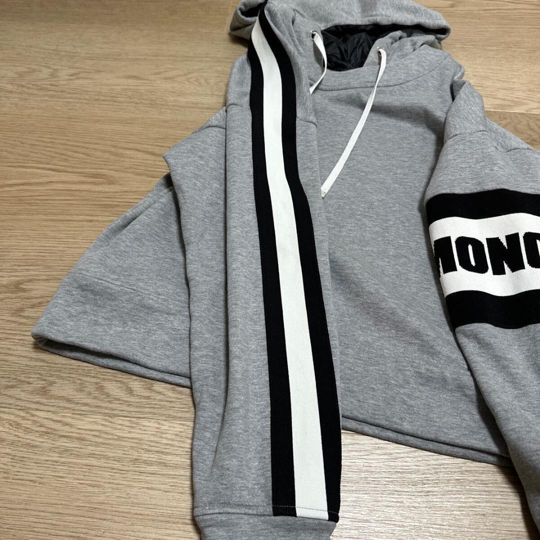 MONCLER モンクレール パーカー フーディー ロゴ 黒 白 ブラック