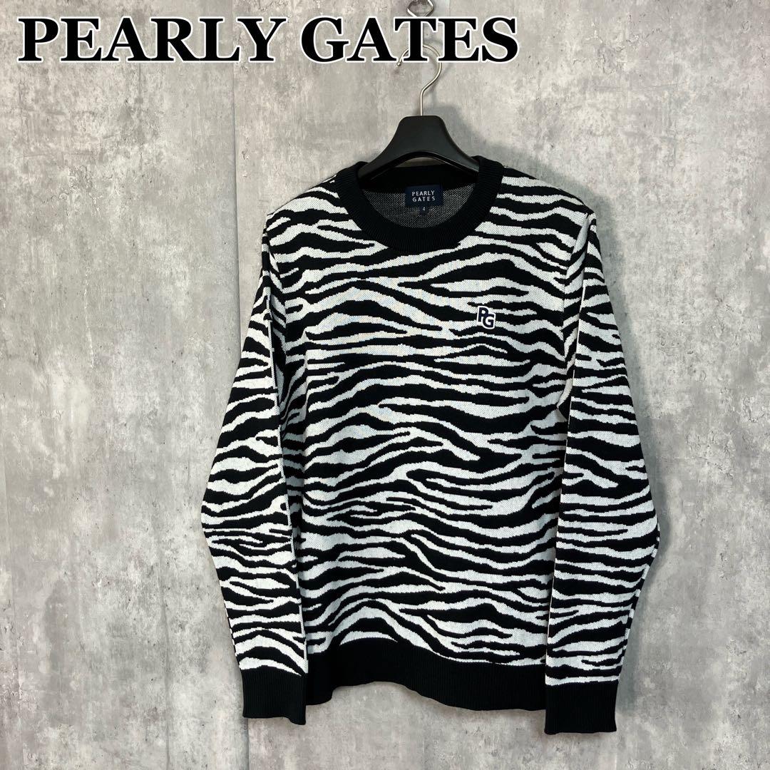 限定SALE PEARLY GATES ゼブラ柄 ニットセーター 4M・PEARLY GATES 環境に優しい