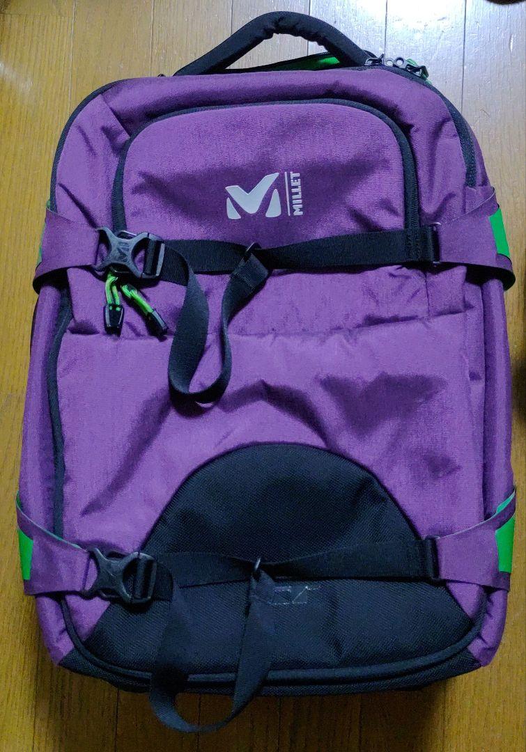 【MILLET ミレー】キャリーカート　キャリーケース　紫　初号機カラー旅行かばん・小分けバッグ