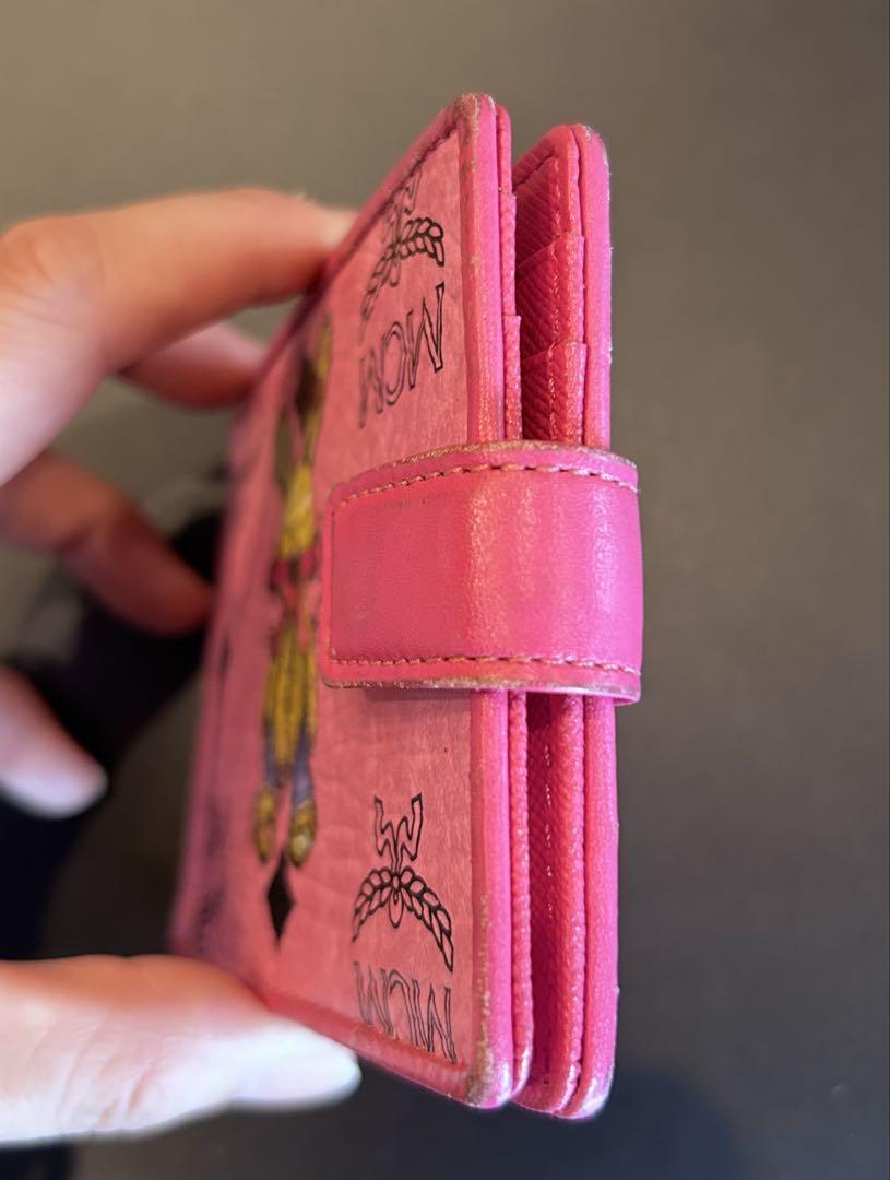 MCM エムシーエム 二つ折り財布 マネークリップ ピンク - メルカリ
