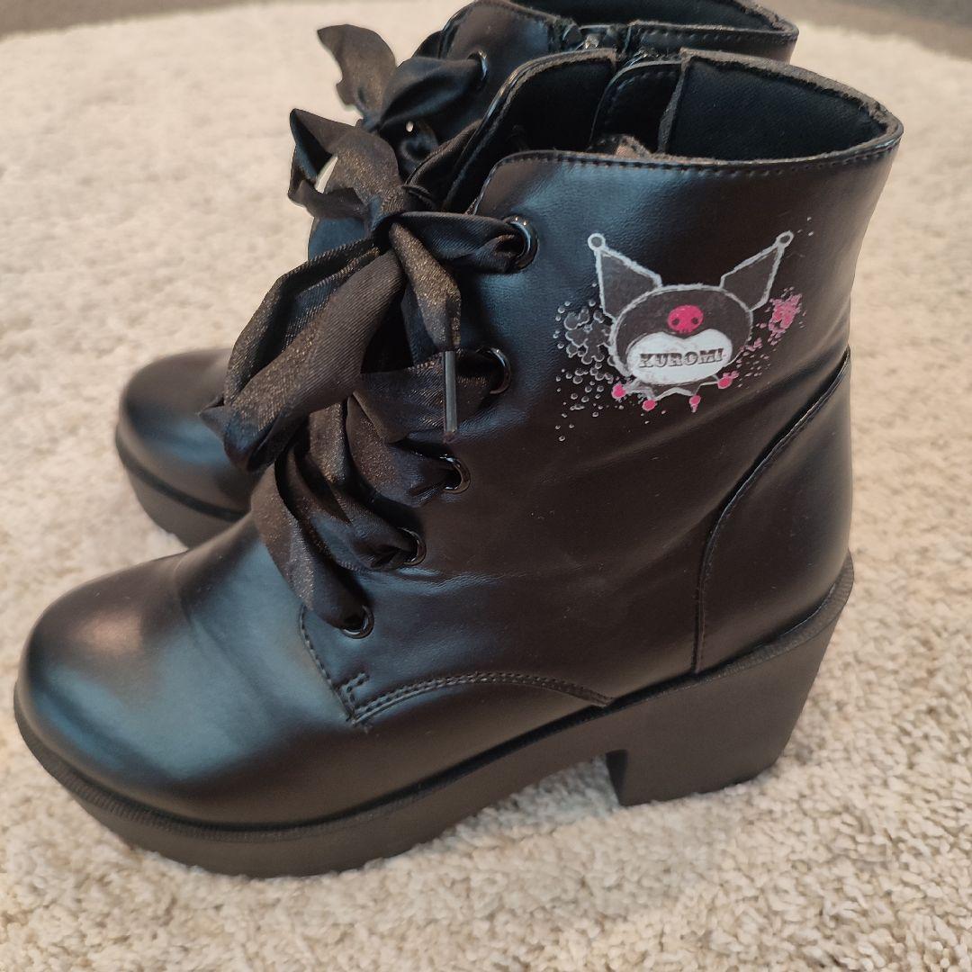 クロミちゃん　厚底ショートブーツ黒　2022年誕生日記念発売品サンリオ