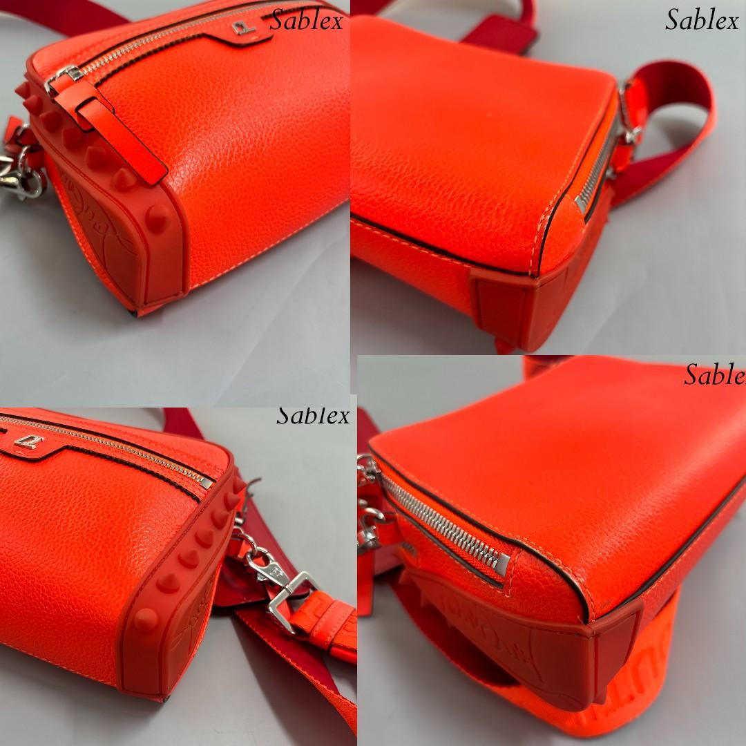 【新品同様】クリスチャンルブタン ショルダーバッグ メンズ 2way オレンジ