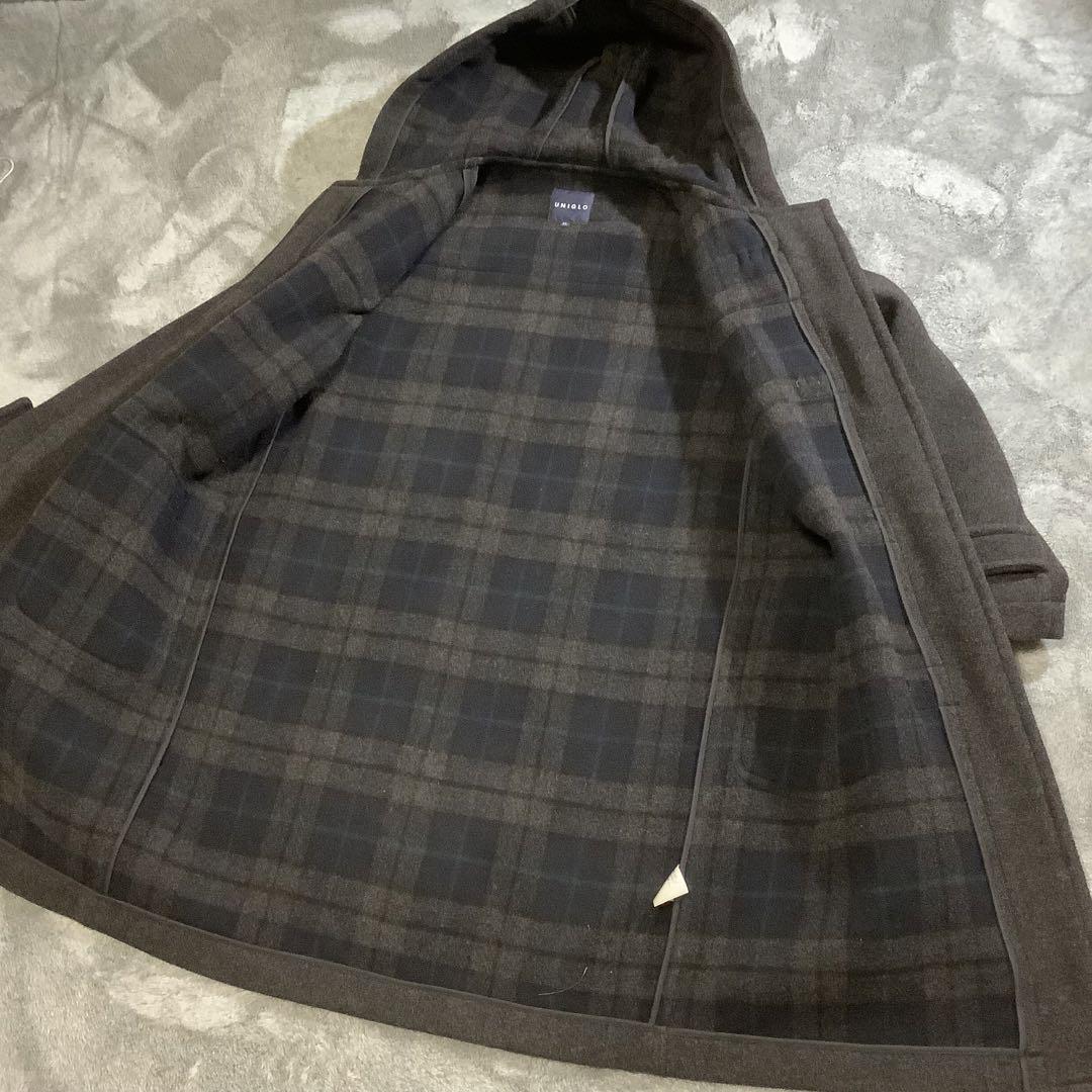 【美品】OLD UNIQLO XLサイズ ダッフルコート チャコールグレー