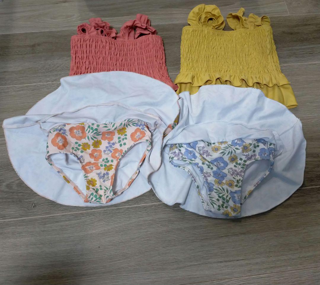 アプレレクールトロピカル柄セパレート水着120　２枚組 アプレレクール 水着（キッズ・ベビー・マタニティ）の通販