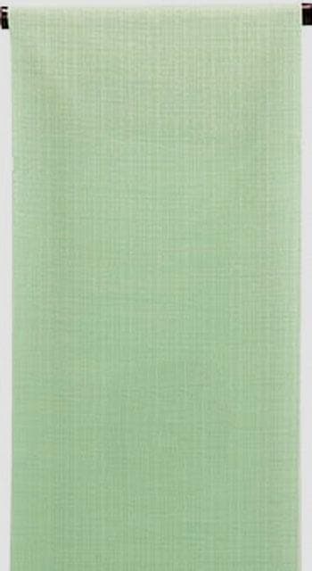 市田ひろみ ５３化繊 洗えるポリエステル 色無地 夏 紗紬 反物 若葉色系