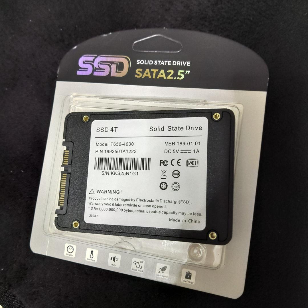 実質無料♪超大容量SSD4TB！新品/2.5SATA内蔵型/安心テスト発送♪ 実質無料♪超大容量SSD4TB！新品/2.5SATA内蔵型/安心テスト発送