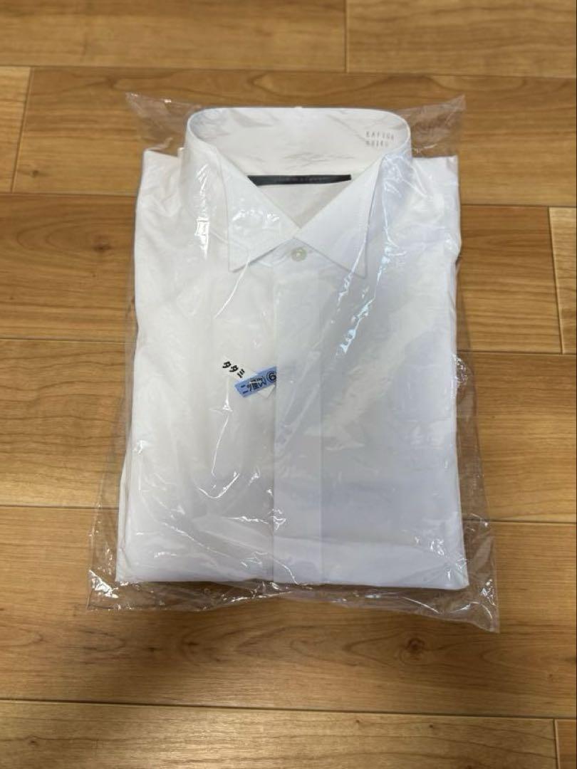 ウィングカラーシャツ L86 シルバー蝶ネクタイ　エディフィス