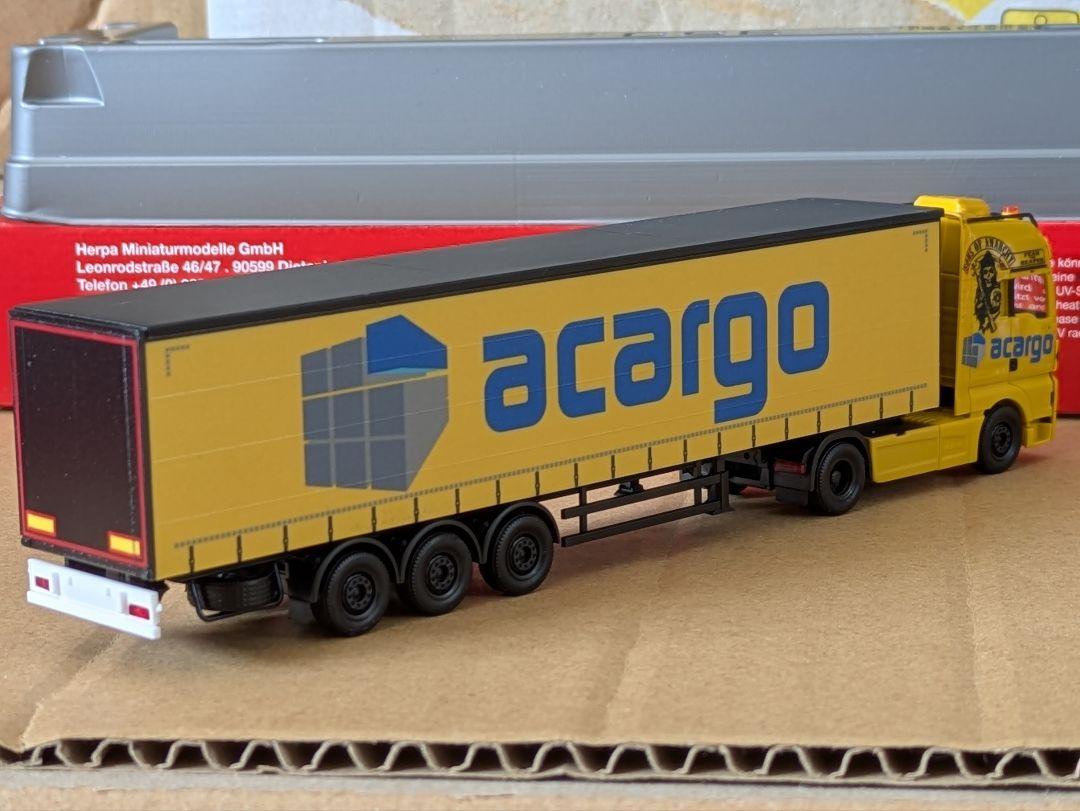 専用 1/87 herpa MAN TGX acargo + DAF XG+