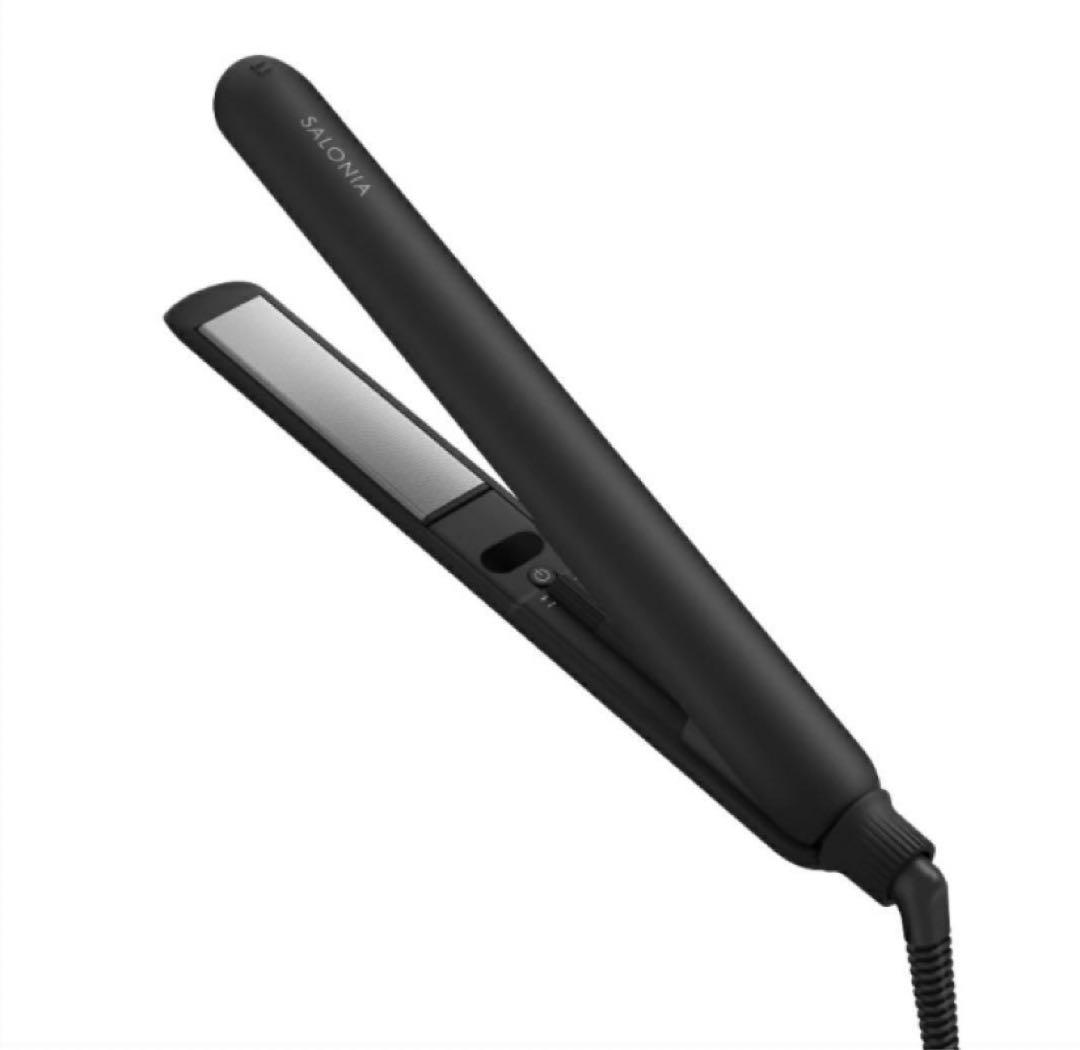 【新品・未使用】 SALONIA ヘアアイロン ブラック ストレート　24mm