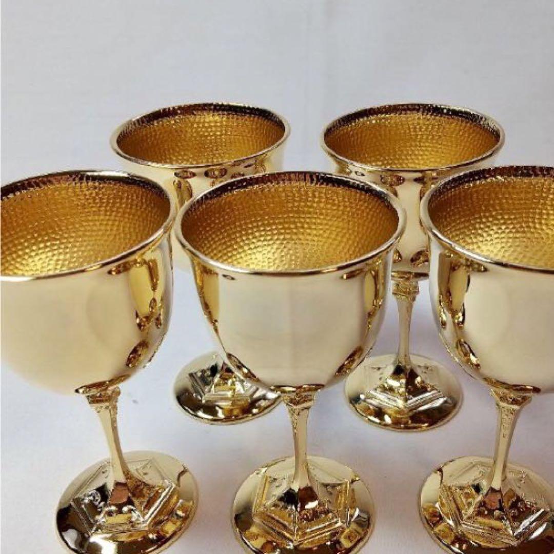 ワイングラス 24KGP 金杯 5個セット 新品 箱付き - メルカリ