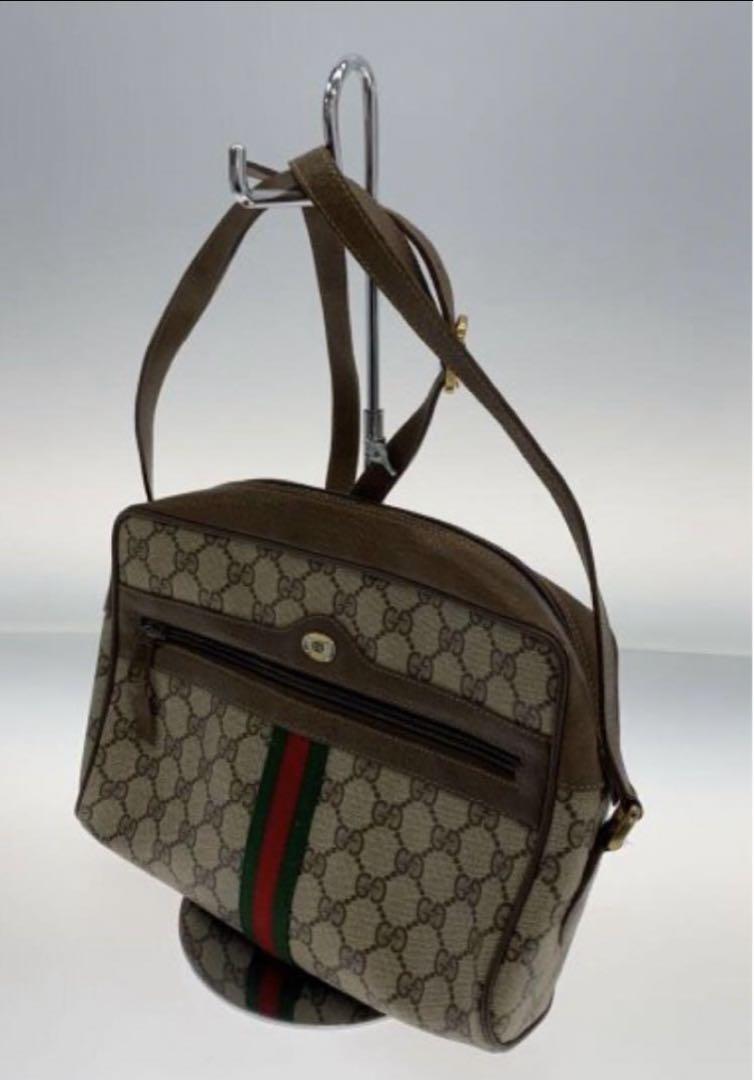 GUCCI グッチ　ショルダーバッグ　オールド GG柄 インターロッキン