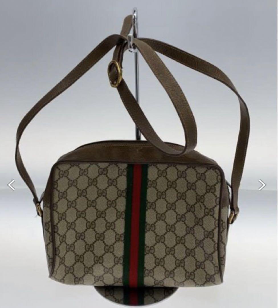 GUCCI グッチ　ショルダーバッグ　オールド GG柄 インターロッキン
