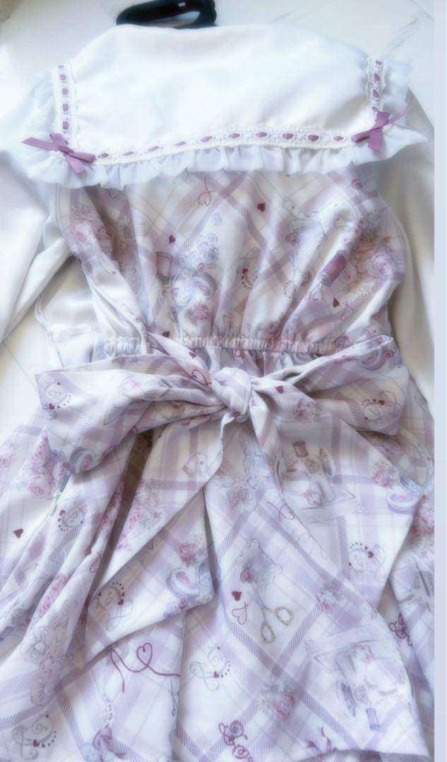 Sewing Bear柄セットアップホワイト