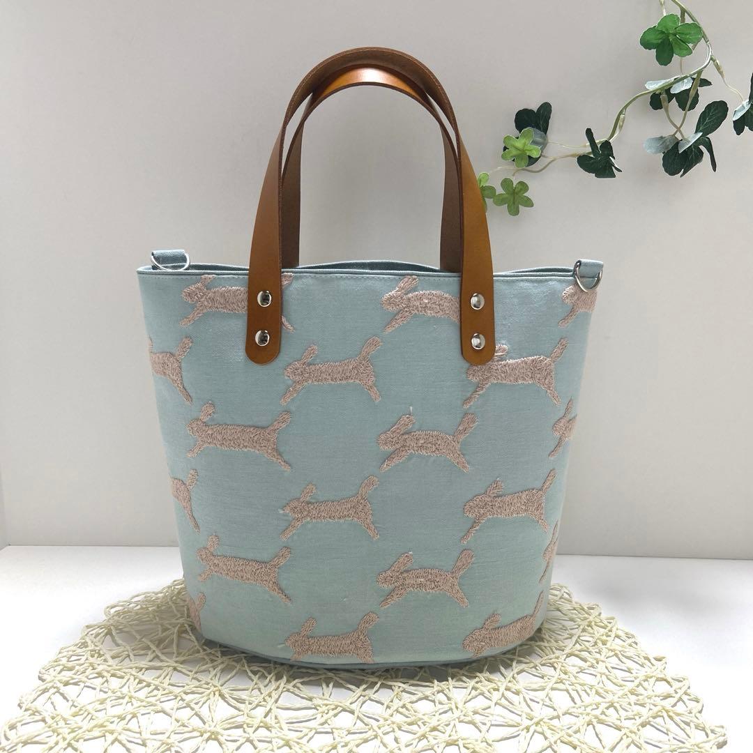 ミナペルホネンオパール底トートバッグ　ハンドメイド