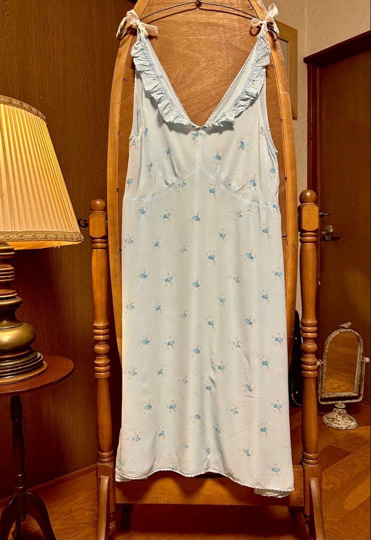 70s ヨーロッパ　フランス　アンティーク　ヴィンテージ　マーメイドワンピ　古着