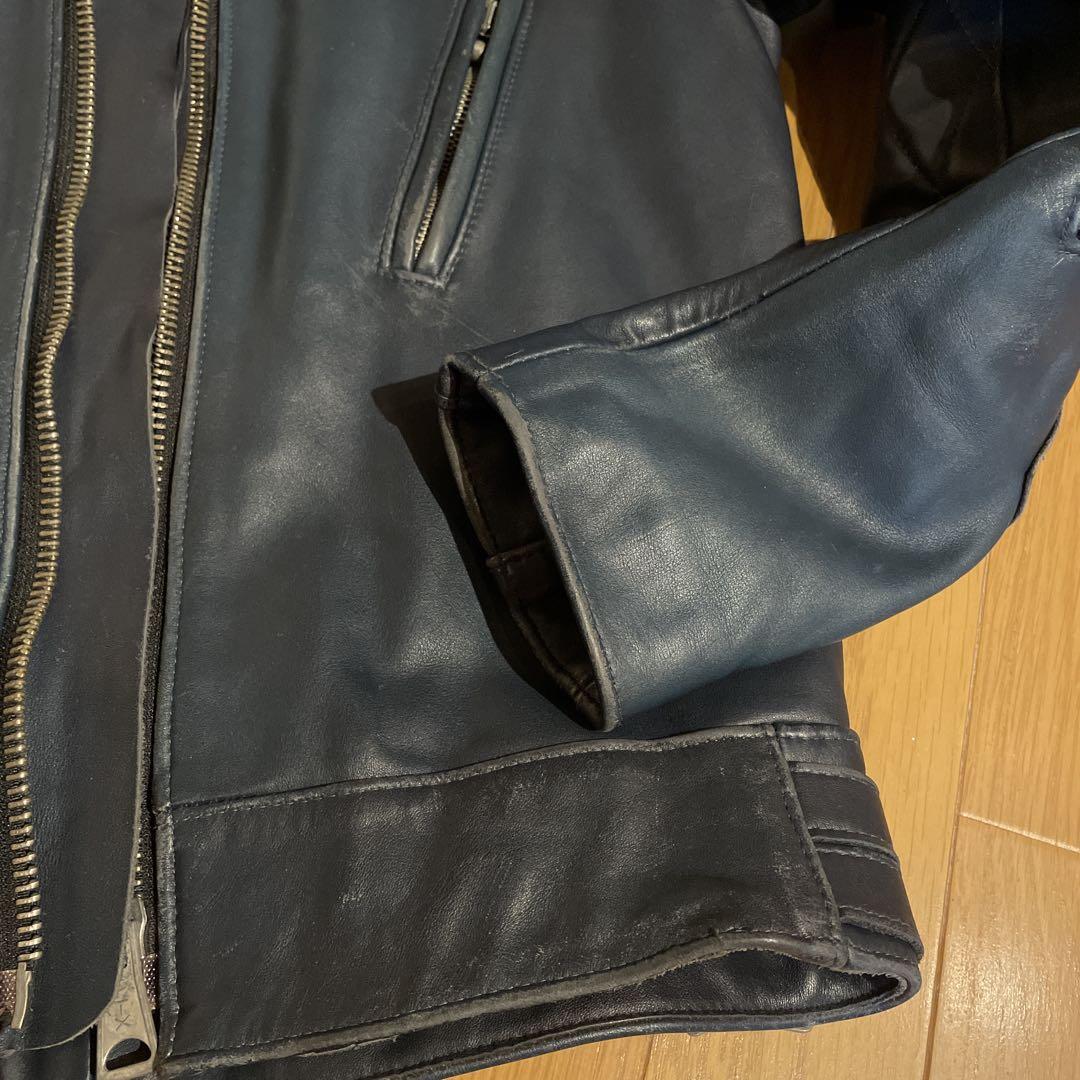 USED Lewis Leathers ファントム　ライダース　ダークブルー34