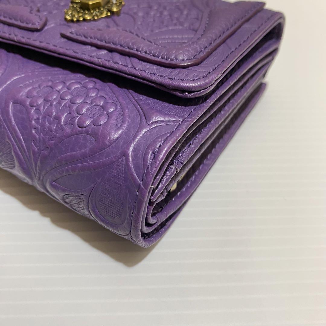 極美品】ANNA SUI ノヴァ 口金二つ折り財布 パープル 現行品