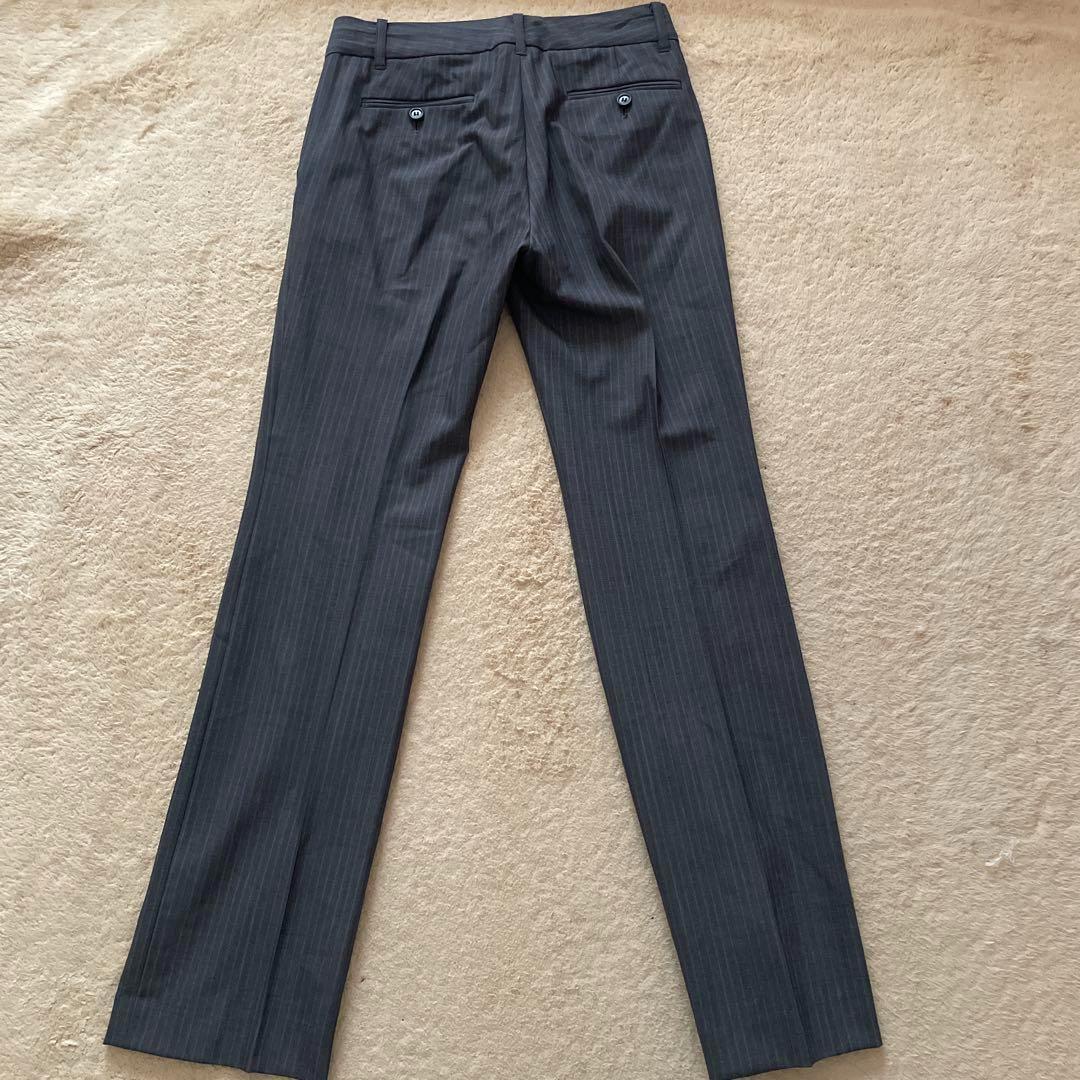 極美品 theory セオリー ストライプ柄 パンツスーツ グレー セット S