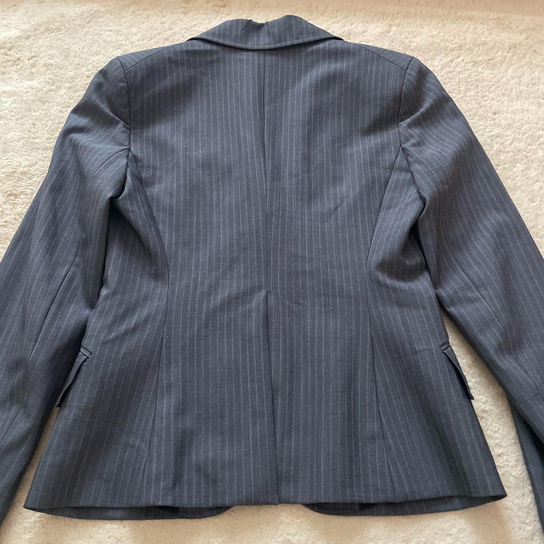 極美品 theory セオリー ストライプ柄 パンツスーツ グレー セット S