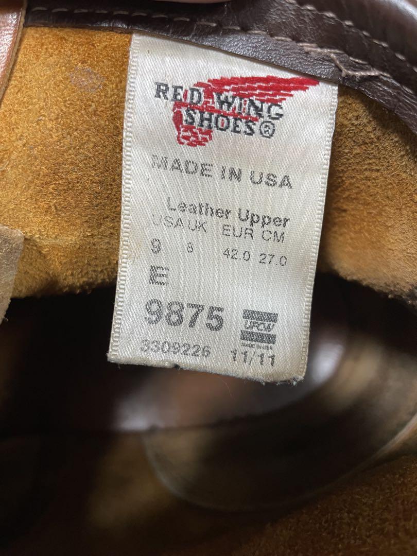 b*w様 RED WING 9875 アイリッシュセッター6インチモックトゥ 9