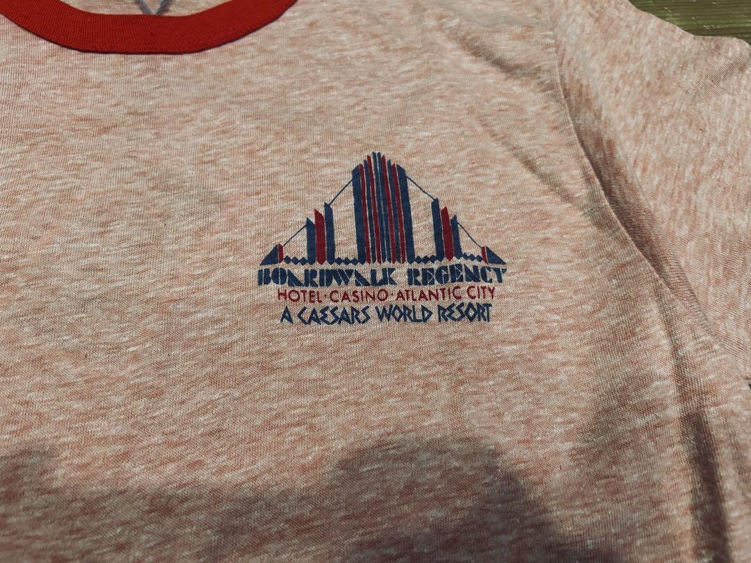 Tシャツ 古着 70s Hanes ヘインズ L 企業 リンガーT 赤 極美品