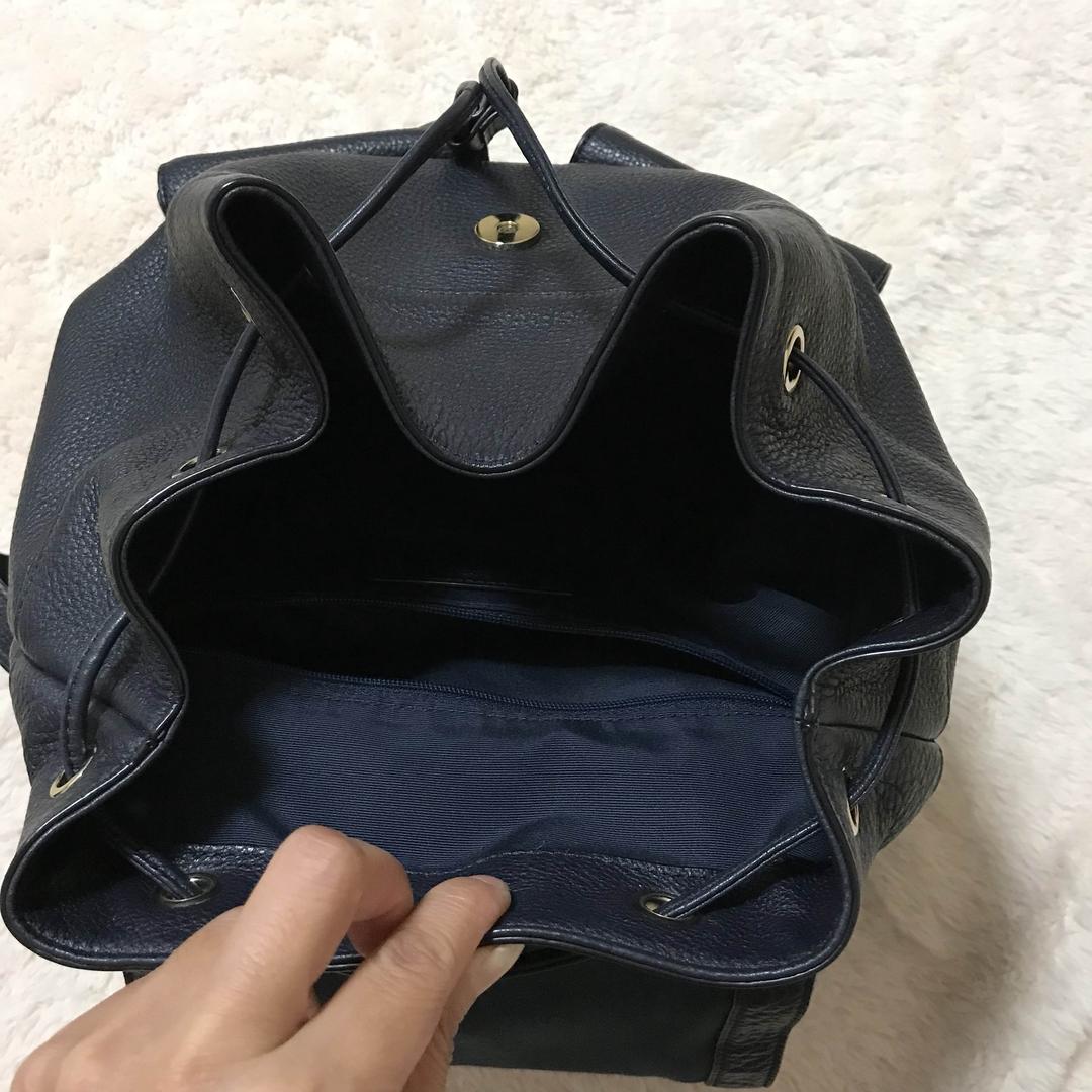 コーチ COACH リュックサック ペブルド レザー ダークブル
