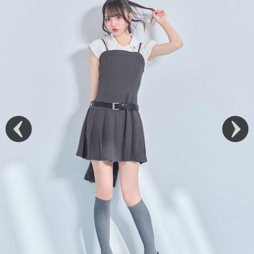 ミシェルマカロン ベルトワンピ michellMacaronミシェルマカロンベルトセットティアード