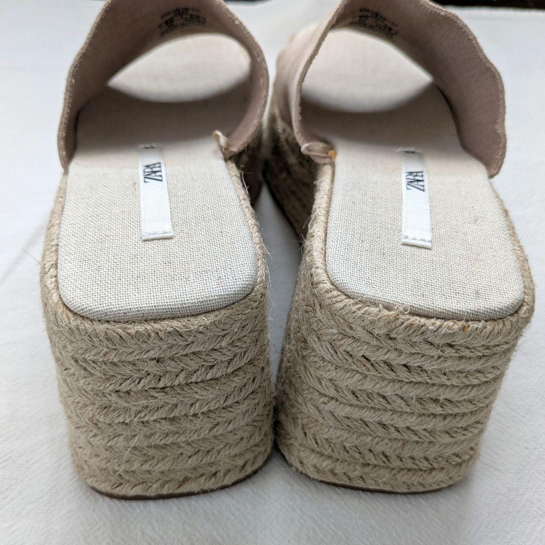 ZARA ブラック キルティングミュールサンダル 38 24cm 美品