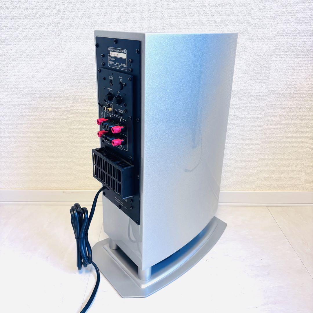 美品】 DENON DSW-5L スーパーウーファー シルバー 音響機器