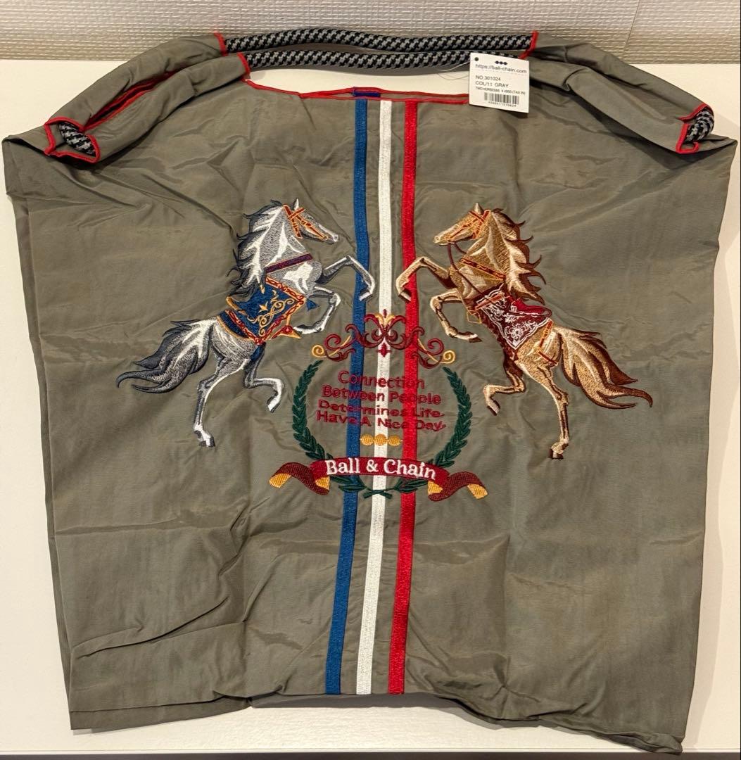 【定価以下☆未使用タグ付き】ボールアンドチェーン　エコバッグ 馬 グレー M 4,724円
