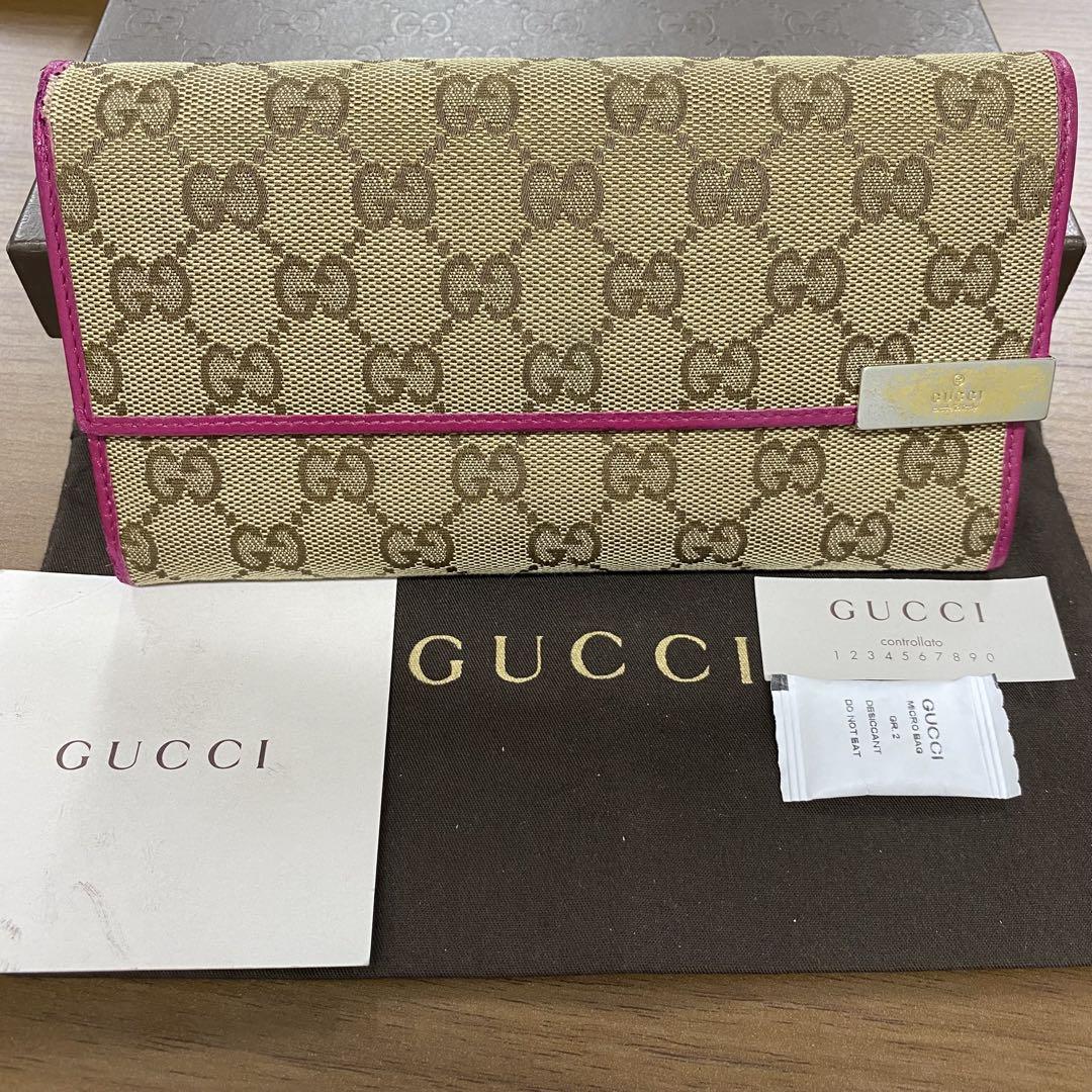 新品同様‼️グッチ　GUCCI 財布　二つ折り　長財布　GGキャンバス