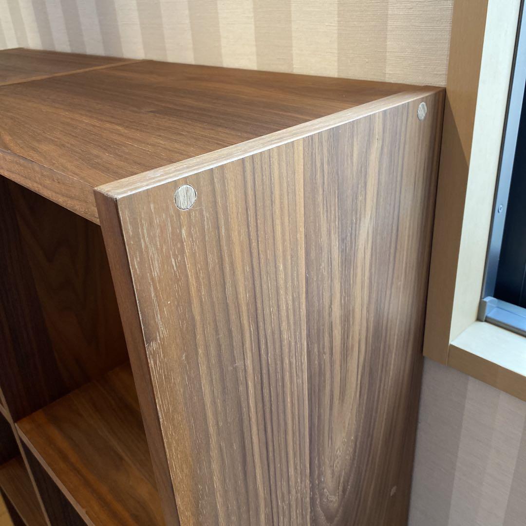 無印良品 スタッキングシェルフ ３段×２列 ウォールナット材