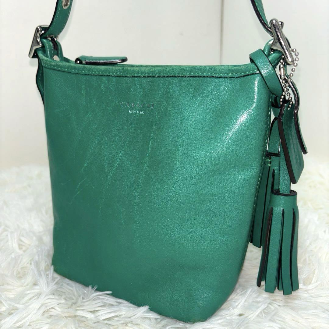 COACH コーチ レガシー タッセル ショルダーバッグ 19901 緑