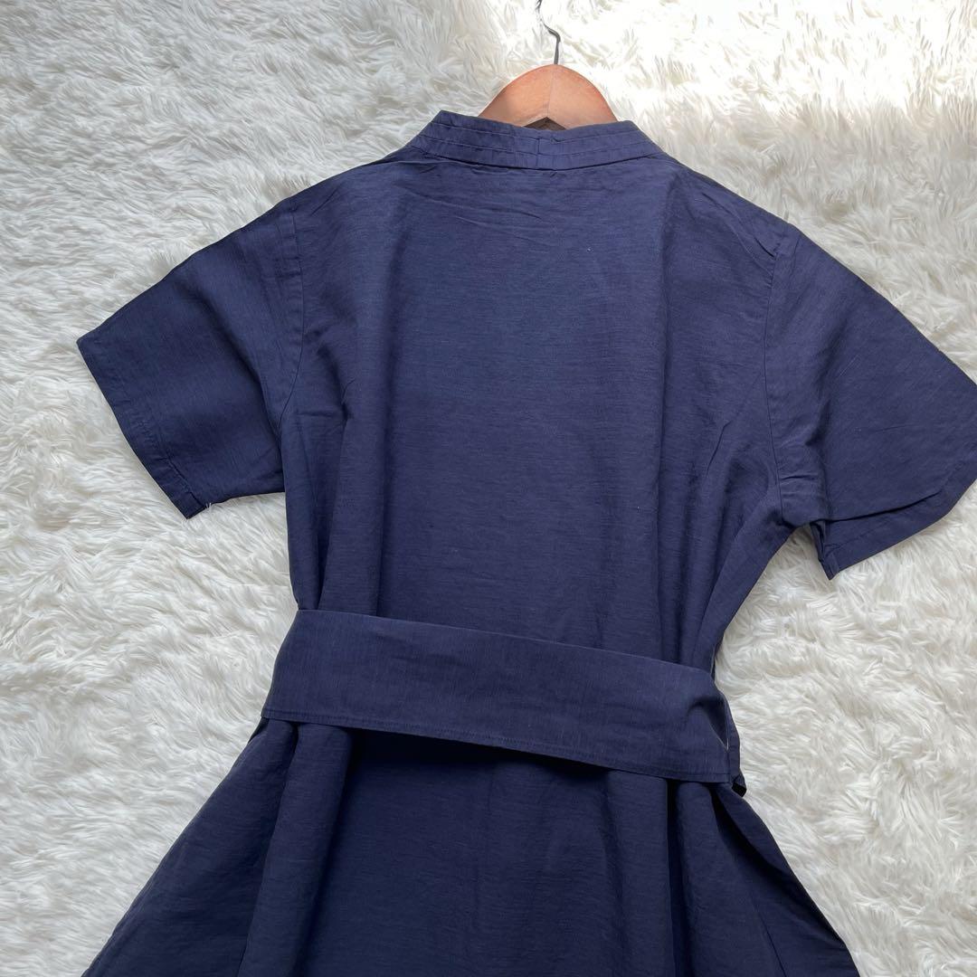【タグ付き極美品】ネストローブロングワンピース リボン リネンシルク 画像12