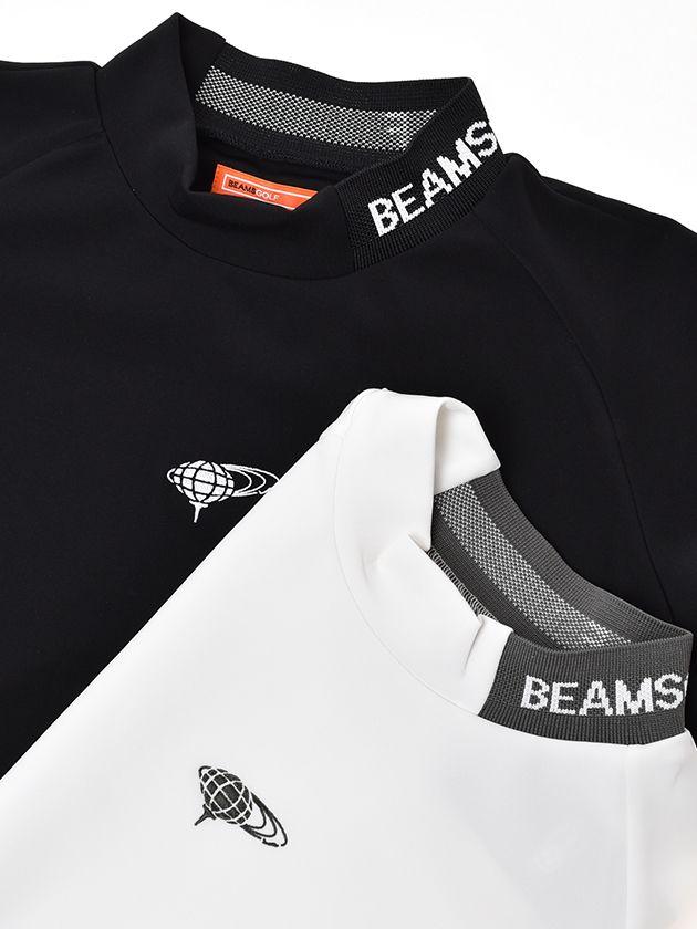 ★美品★BEAMS　GOLF　リブネック切替ダンボール半袖ラグランカットソ　L ☆美品☆BEAMS GOLF リブネック切替ダンボール半袖ラグラン
