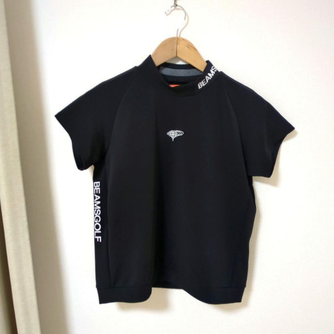 ★美品★BEAMS　GOLF　リブネック切替ダンボール半袖ラグランカットソ　L ☆美品☆BEAMS GOLF リブネック切替ダンボール半袖ラグラン