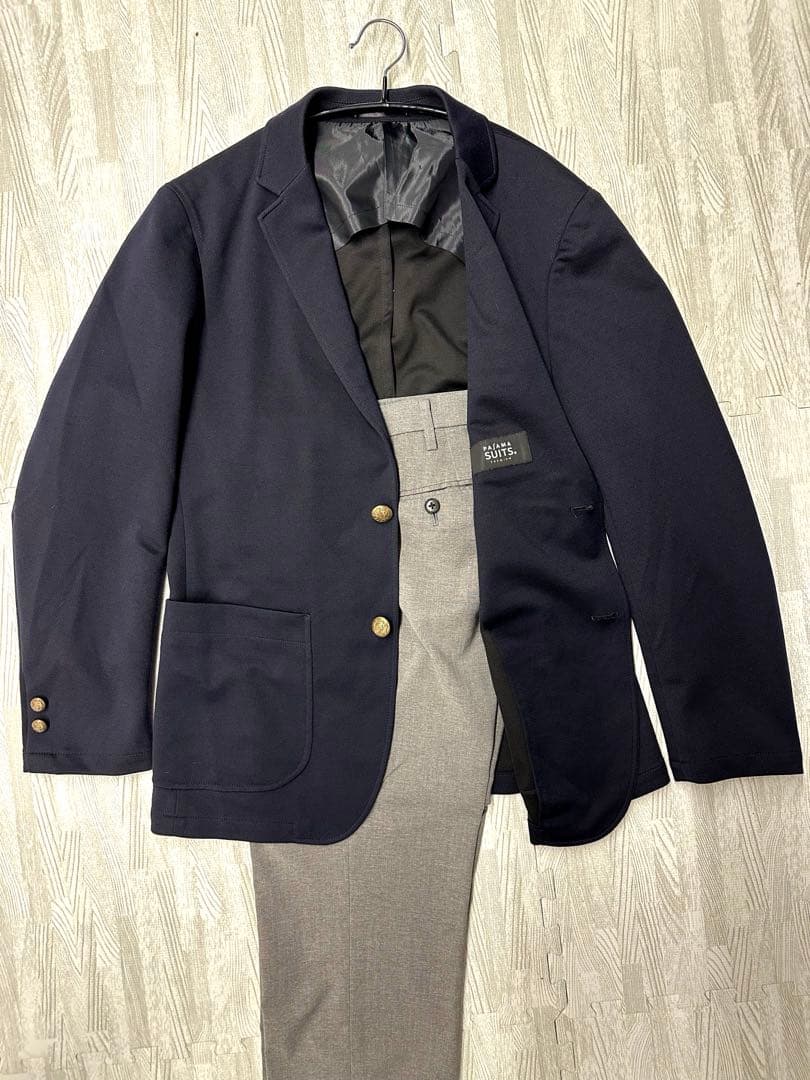 AOKI パジャマブレザー ユニクロ　感動パンツ　セット　紺ブレ　ブレザー