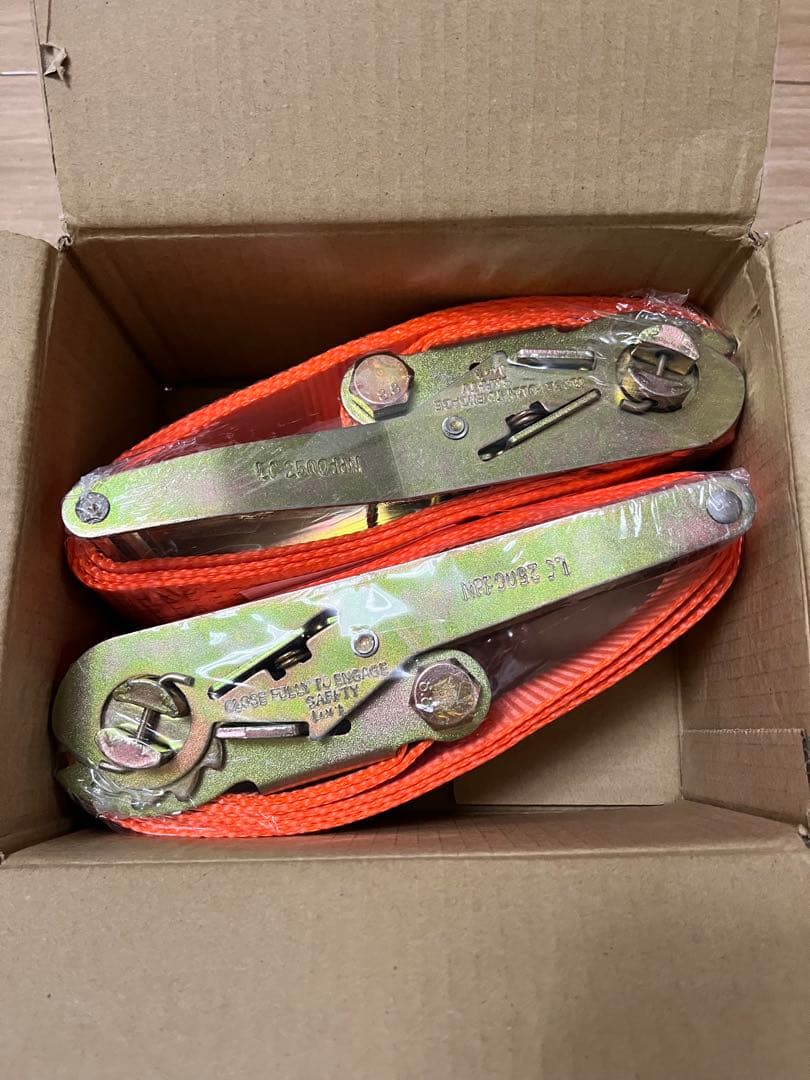 2インチ アンダーリフト用 ラチェットタイダウン ストラップ 2本セット