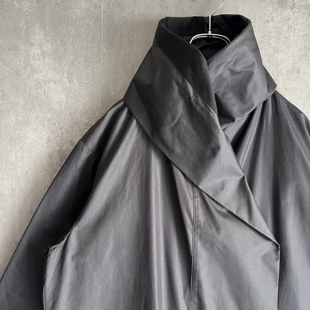 ISSEY MIYAKE　イッセイミヤケ　変形襟　ポリエステル　ロングコート　春